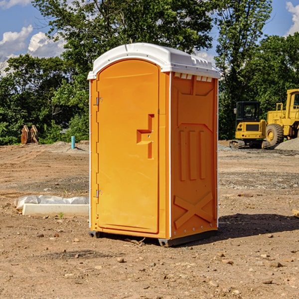 how often are the portable restrooms cleaned and serviced during a rental period in Cave Missouri